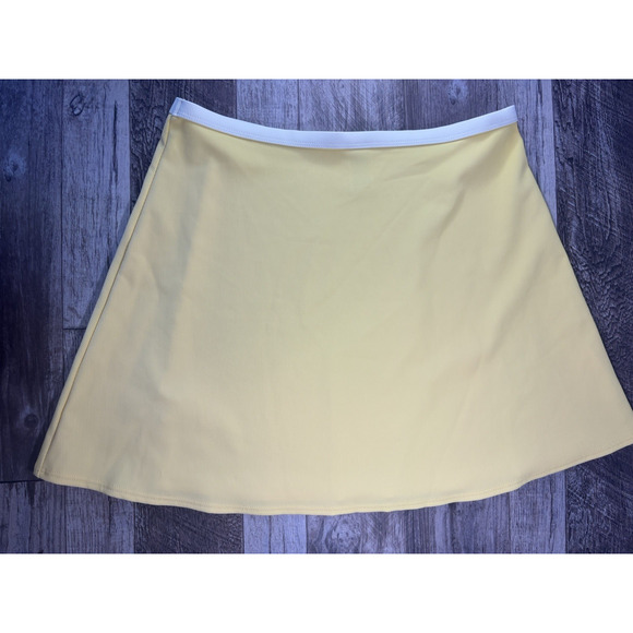Wilo The Label Skirt Womens Medium Yellow White‎ Ribbed Pull On Casual - Picture 2 of 6